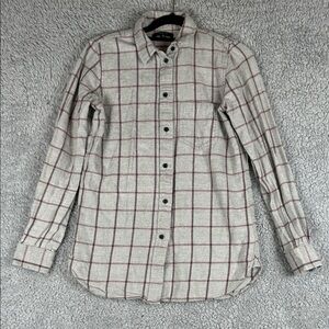 Madewell Plaid Flannel Collared Neck Button Down Long Sleeve Oversized Size XS